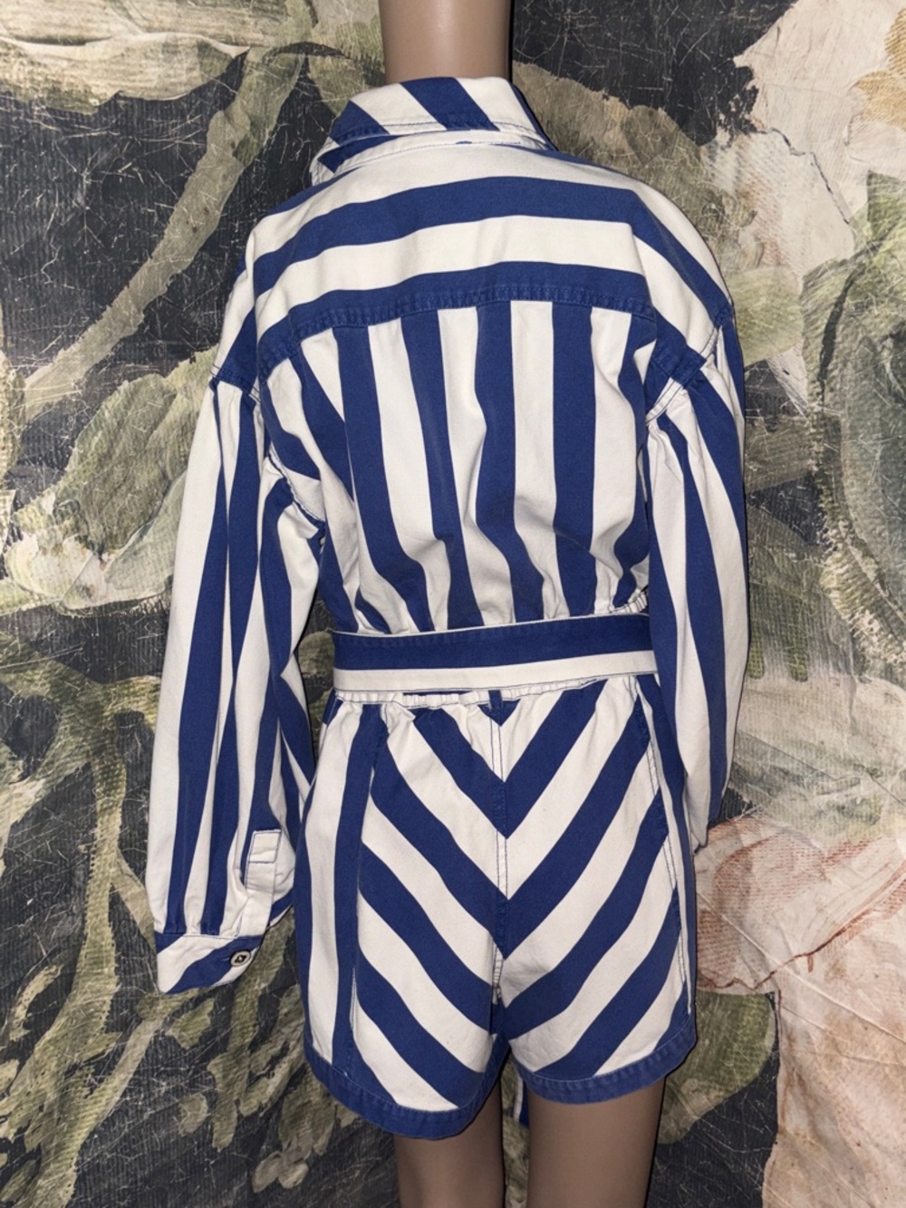 Farm Rio Striped Denim Romper - Picture 5 of 6